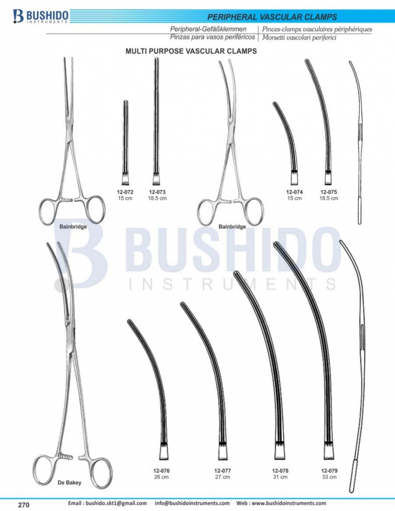 Peripheral Vascular Clamps
